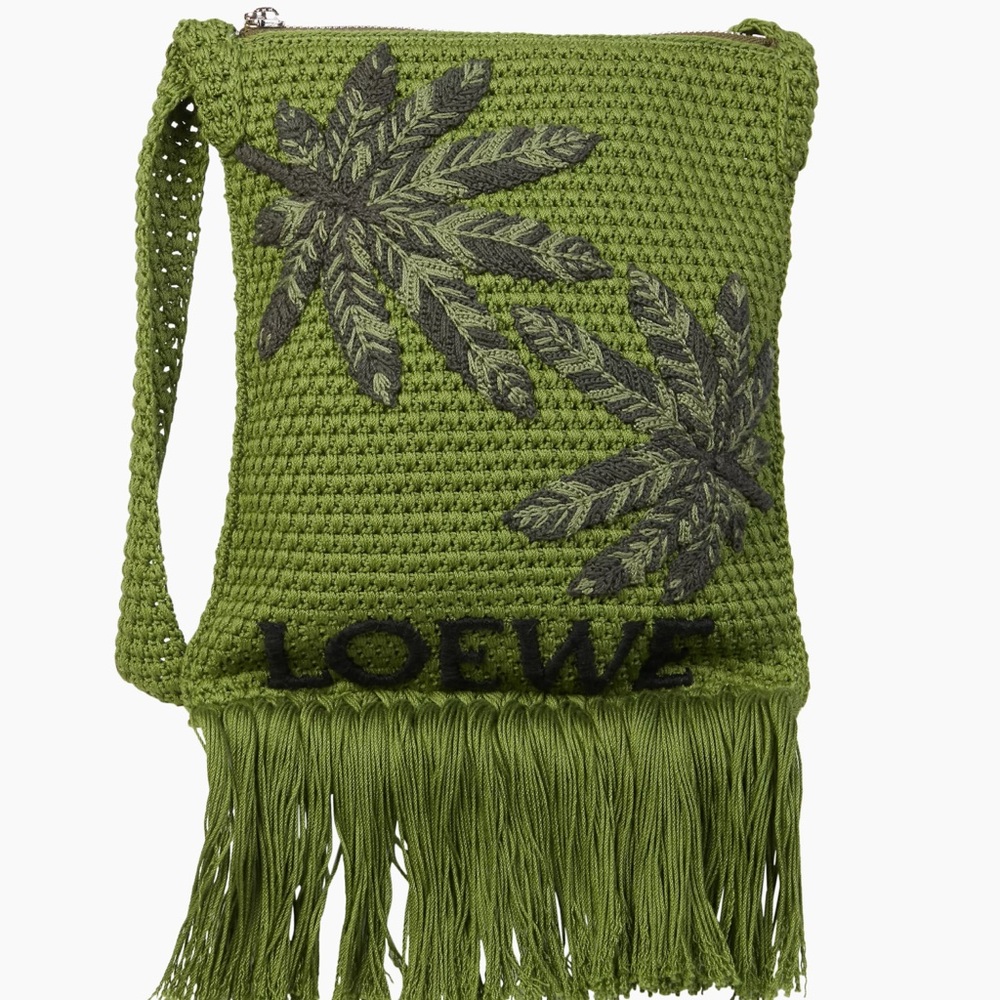 LOEWE x Paula's Ibiza Fringe Leaf Crossbody Bag
